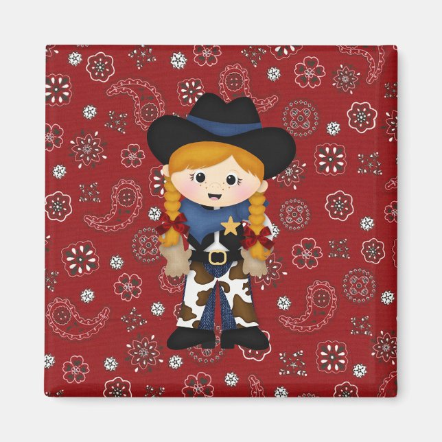 Aimant Cowgirl (Devant)