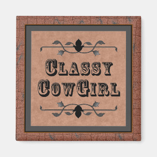 Aimant cowgirl occidental