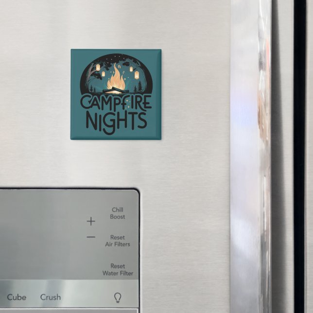 Aimant Cozy Campfire Nights Rustic Outdoor Adventure (In situ (réfrigérateur))