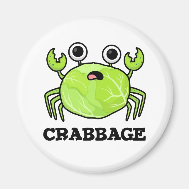 Aimant Crabbage Funky Chou Crabe Pun de crabe (Devant)