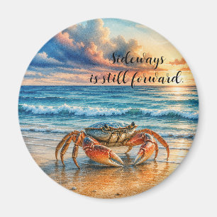 Aimant Crabe de la Côte au Lavis sur Plage de Sable avec