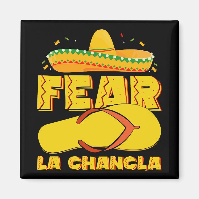 Aimant Craindre La Chancla Drôle Mexicain Cinco De Mayo (Devant)