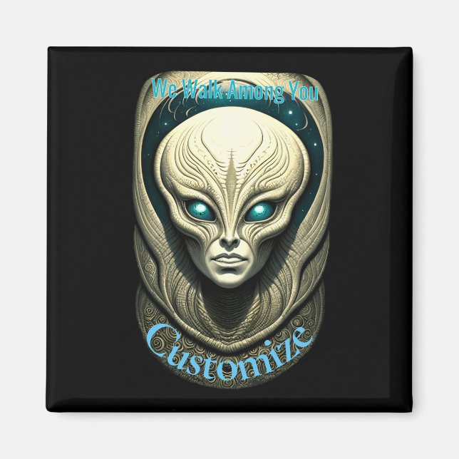 Aimant Crâne Alien Tête Thunder_Cove (Devant)
