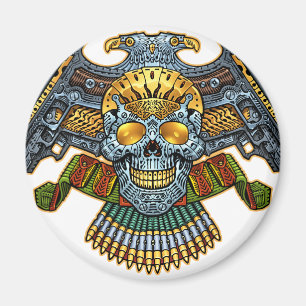 Aimant Crâne aux armes et balles par Al Rio