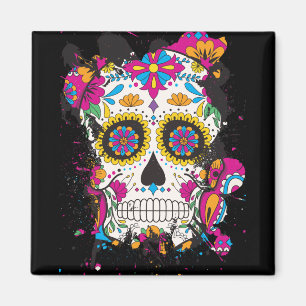 Aimant Crâne de sucre dia de los muertos