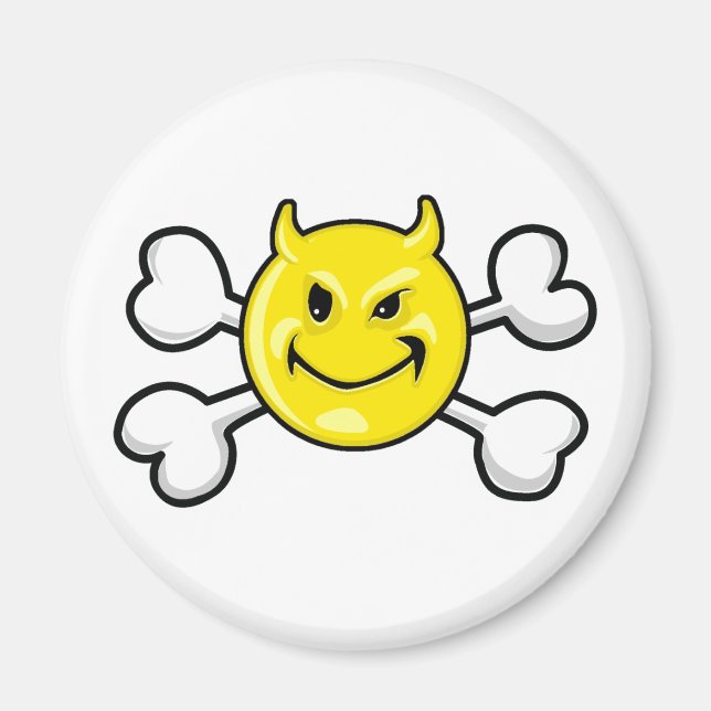 Aimant Crâne et os croisés (Devant)