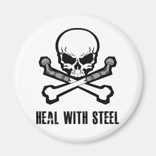 Aimant Crâne et os croisés