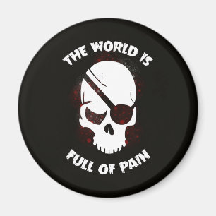 Aimant Crâne Halloween noir foncé