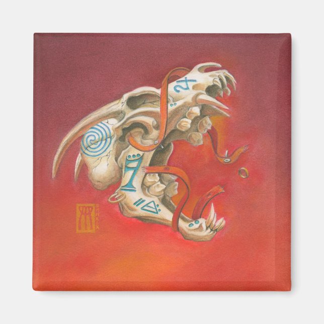 Aimant Crâne hurlant (Devant)