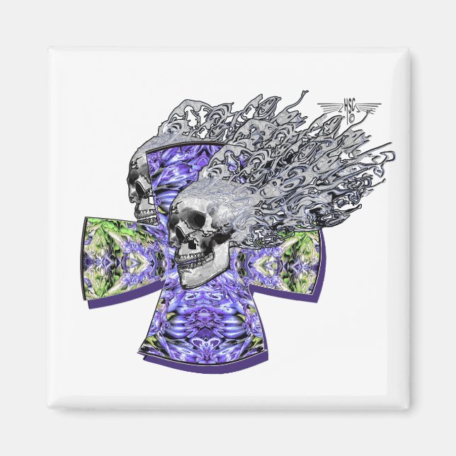 Aimant Crâne hurlant 2 (Devant)