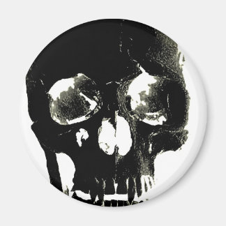 Aimant Crâne noir - Image négative