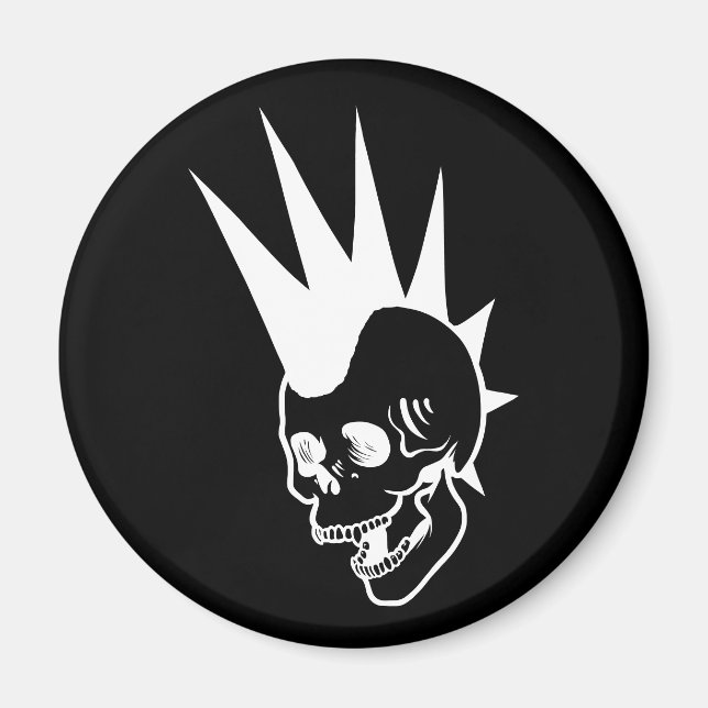 Aimant Crâne Punk personnalisable (Devant)