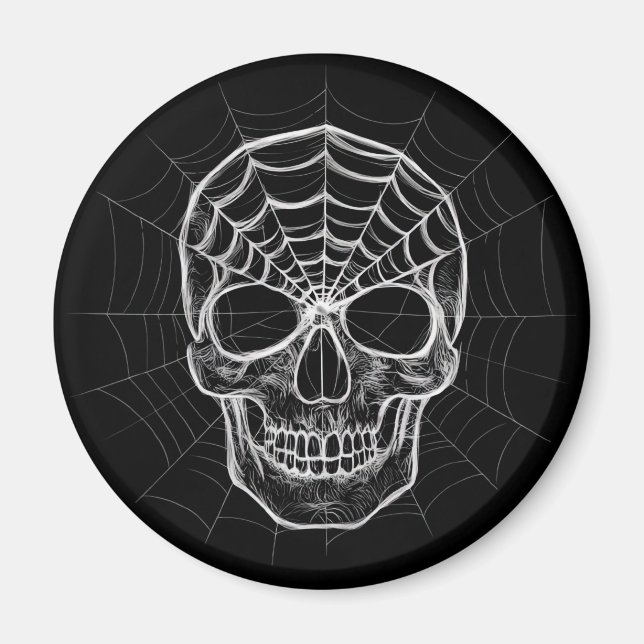 Aimant Crâne Spiderweb (Devant)
