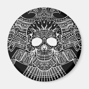 Aimant Crâne symétrique avec armes à feu et balles par Al