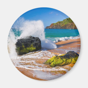Aimant Crash des vagues sur la plage, Hawaii