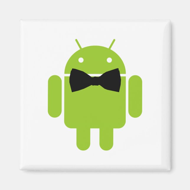 Aimant Cravate Formelle Bow Android Robot Icon (Devant)