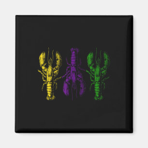 Aimant Crawfish Mardi Gras Joyeux Mardi Gras Fête Costume