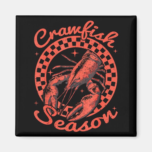 Aimant Crawfish Season Crawfish Boil Lobster Cajun Men Wo (Devant)