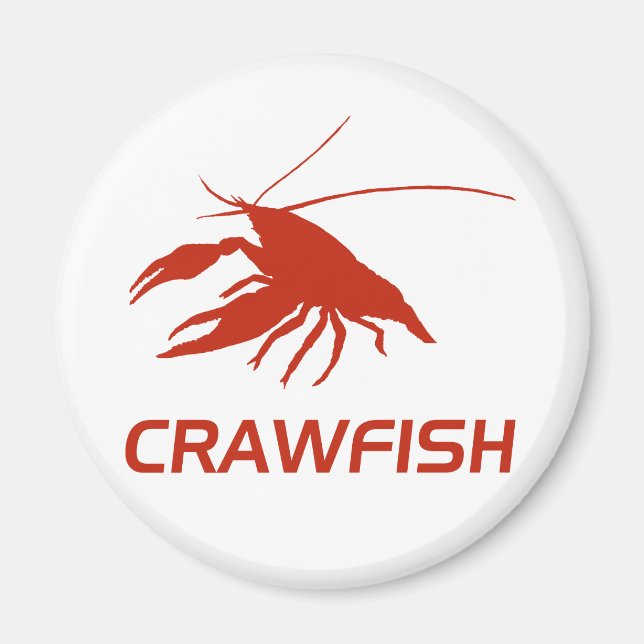 Aimant crawfish's　silhouette (Red) (Devant)