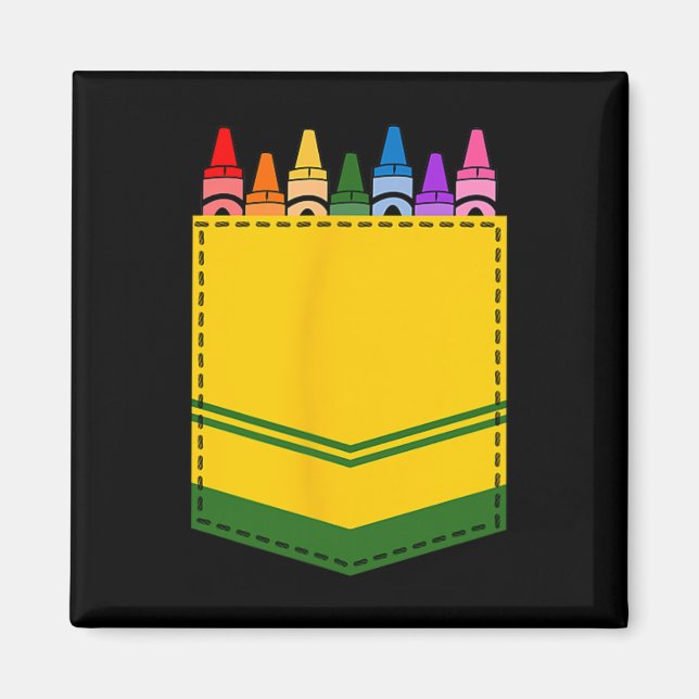 Aimant Crayon Boîte de poche Enseignant Costume cadeau (Devant)