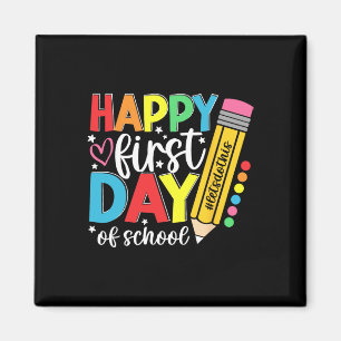 Aimant Crayon de professeur de premier jour d'école heure