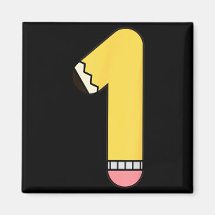 Aimant Crayon numéro 1 Retour à l'école 1er anniversaire 