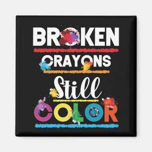 Aimant Crayons cassés Couleur encore Sensibilisation à