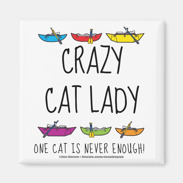 Aimant Crazy Cat Lady Funny Rafers (Devant)
