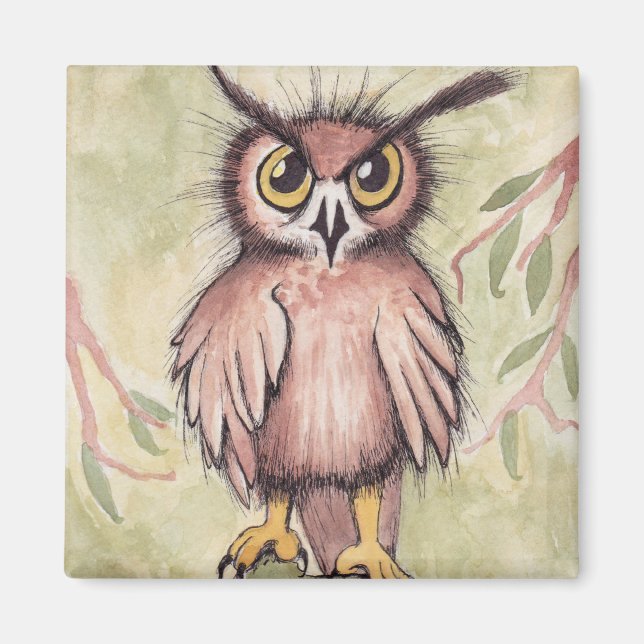 Aimant Crazy Cute Owl (Devant)