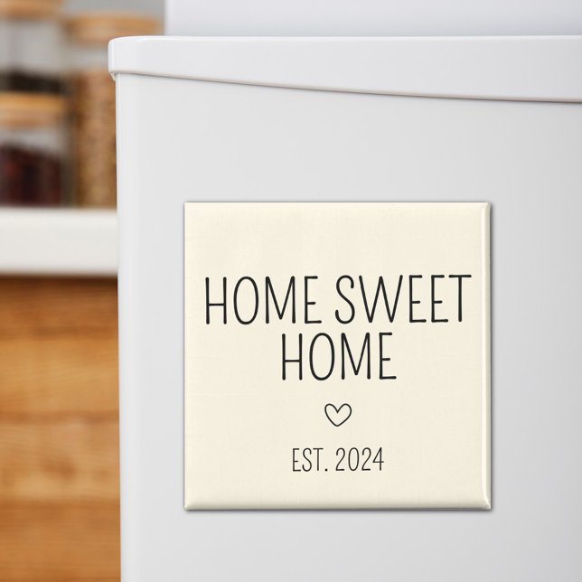 Aimant Cream Heart Home Sweet Home Nouveau propriétaire (Cream Home Sweet Home Magnet)