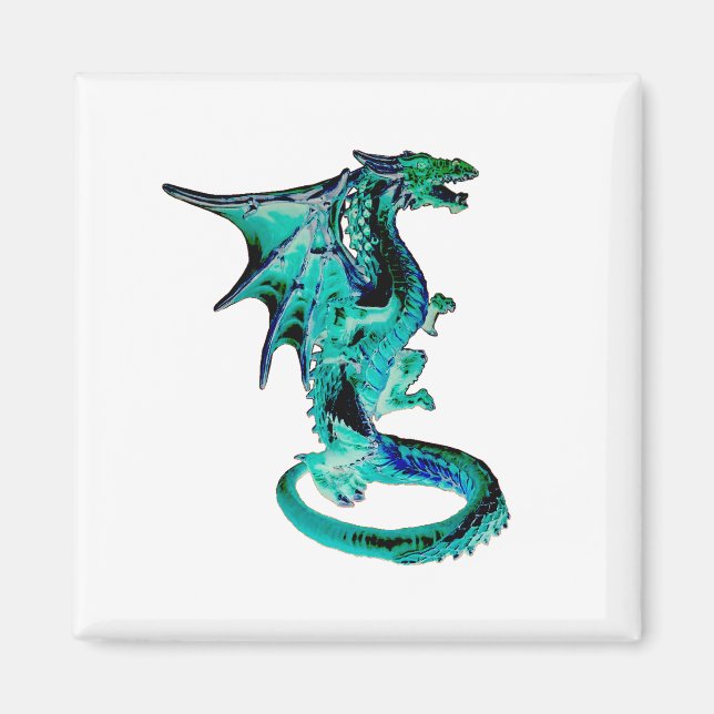 Aimant Créature de Fantaisie Mythique Dragon Bleu de la M (Devant)