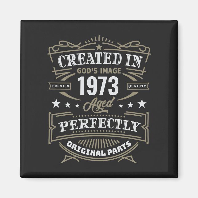 Aimant Créé dans l'image de Dieu Customisé (Devant)