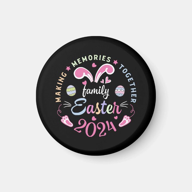Aimant Créer des souvenirs ensemble famille de Pâques 202 (Devant)