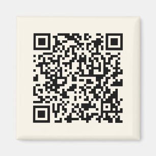 Aimant Créer instantanément un code QR Modifiable blanc