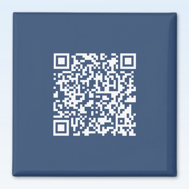 Aimant Créer un code QR analysable | Bleu de marine (Créateur téléchargé)