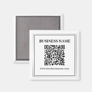 Aimant Créer un code QR scannable Noir & Blanc