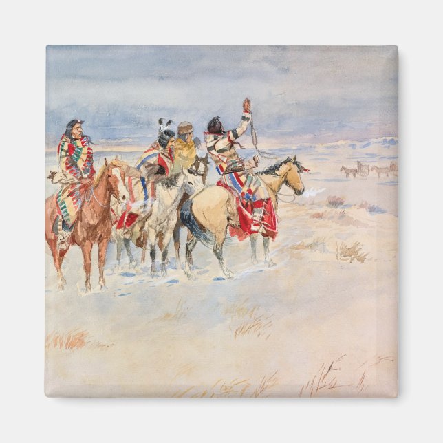 Aimant Crees Meeting Traders, 1896 par Charles Marion Rus (Devant)