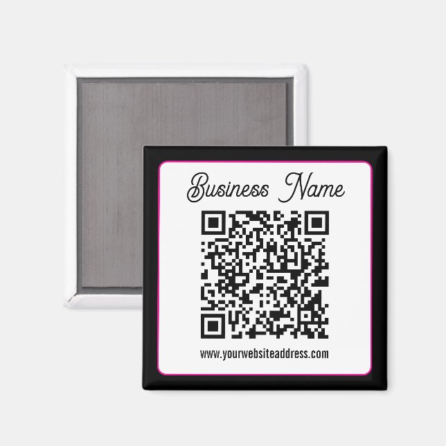 Aimant Créez instantanément un code QR scannable pour vot (Recto/Verso)