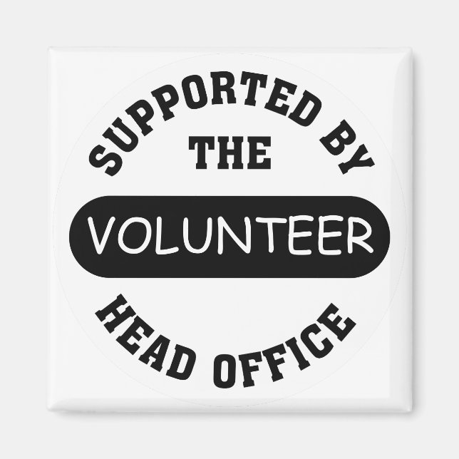 Aimant Créez votre propre cadeau d'équipe bénévole unique (Devant)