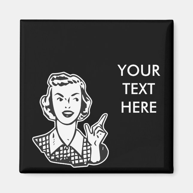 AIMANT CRÉEZ VOTRE PROPRE CADEAUX RÉTRO MAD FAMILLE (Devant)