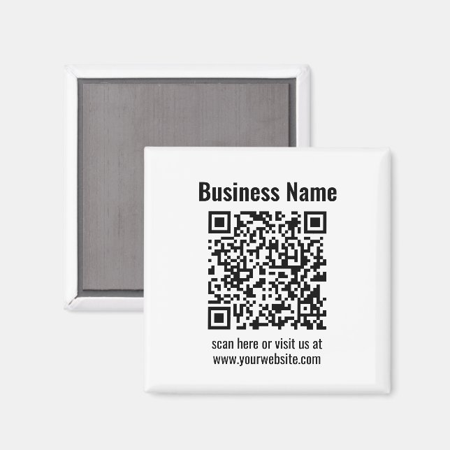 Aimant Créez votre propre code QR | Transparent (Recto/Verso)