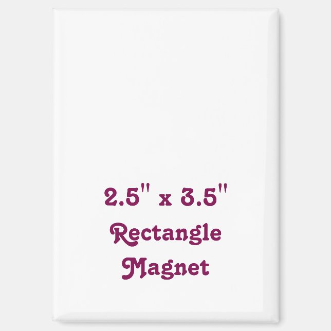 Aimant Créez votre propre rectangle unique de 2,5" x 3,5" (Recto)