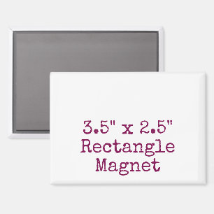 Aimant Créez votre propre rectangle unique de 3,5" x 2,5"