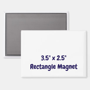 Aimant Créez votre rectangle personnalisé 3,5" x 2,5"