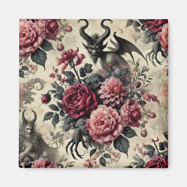 Aimant Crématoire Rose 🔥 - Victorien gothique (Devant)