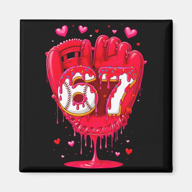 Aimant Crème Glacée Baseball Drip Saint-Valentin Garçons  (Devant)