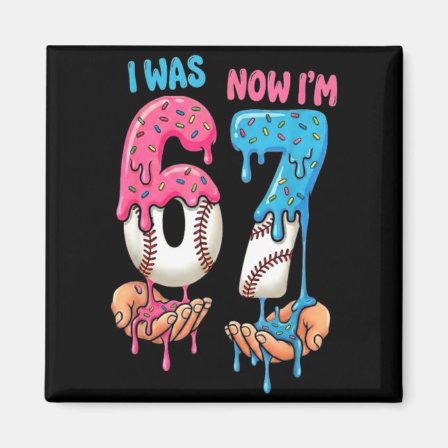 Aimant Crème Glacée Baseball J'avais 6 Ans Maintenant J'a (Devant)