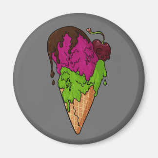 Aimant Crème glacée de crâne de Berry doux mortel