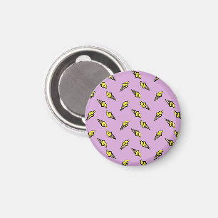 Aimant Crème glacée jaune sur violet