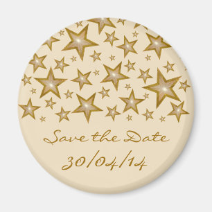 Aimant Crème magnétique du réfrigérateur Gold Stars 'Save